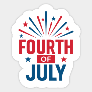 Fourth of July bold fireworks layout Sticker